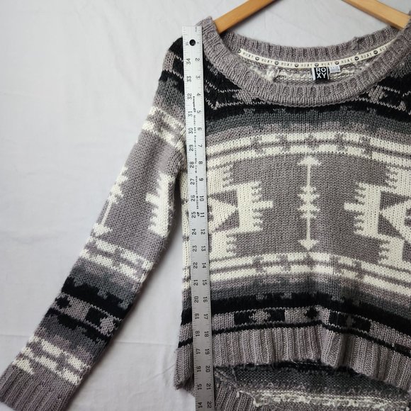 Roxy Black and Gray Aztec Sweater - Picture 9 of 11